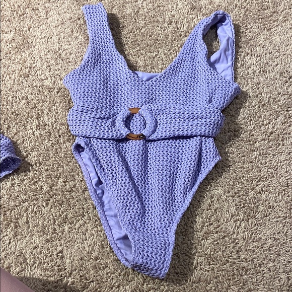 Montce Lavender Crochet Kim One-Piece - Picture 2 of 10
